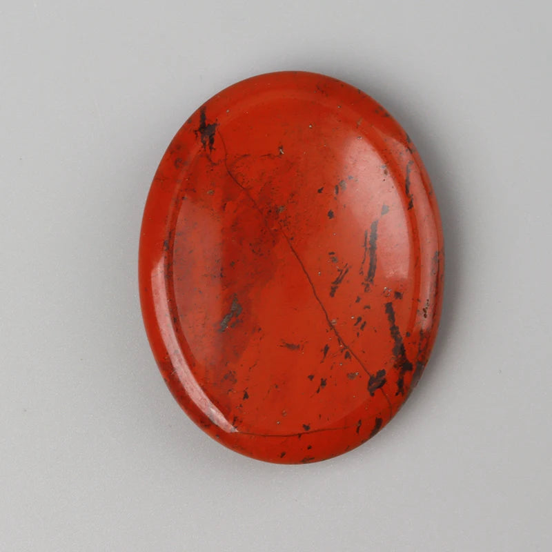Natural Crystal Worry Stone — Hand-Carved Pocket Meditation Thumbstone