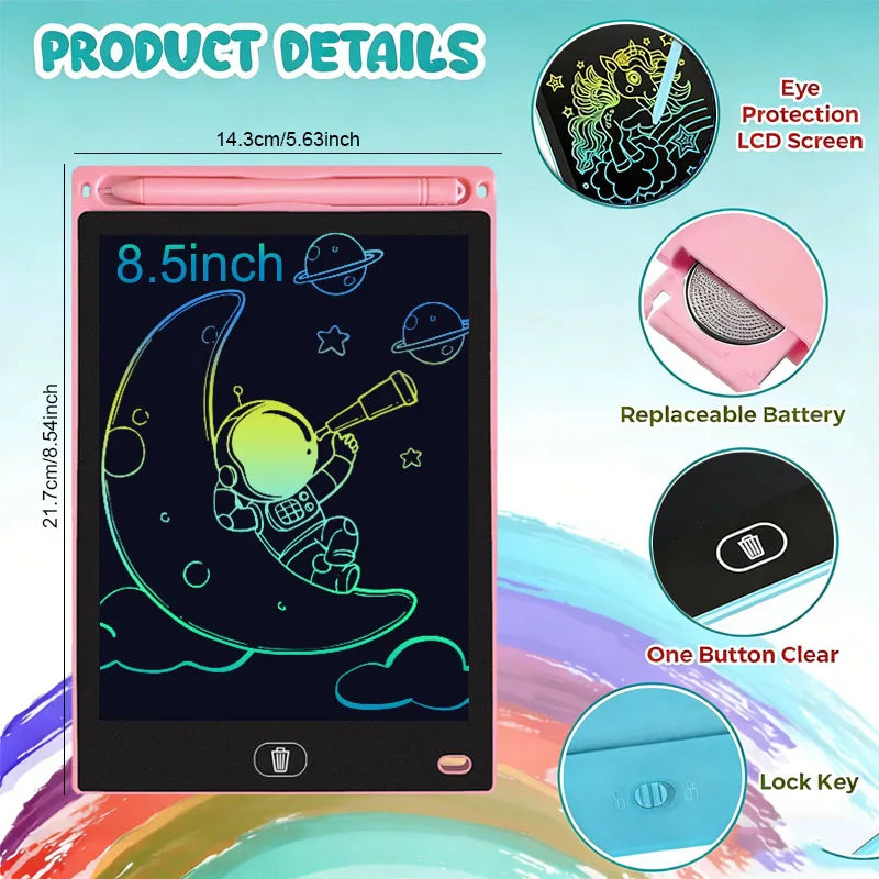 8.5" LCD Writing Tablet — Digital Drawing Board & Doodle Pad, Educational Toy for Kids