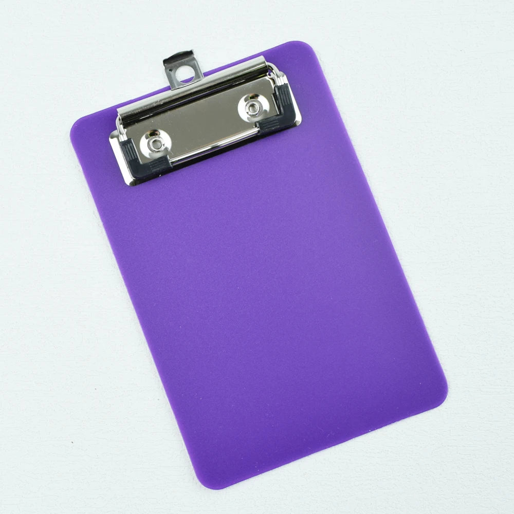 Mini Plastic Clipboard with Hanging Hole for Notes, Memos and Receipts for Home, Office and School