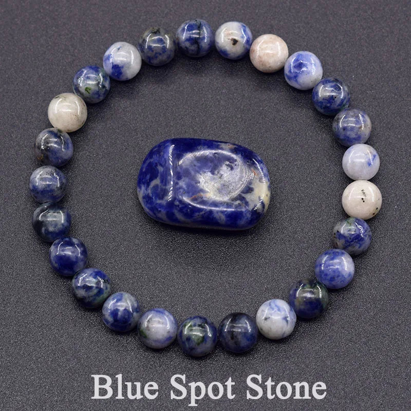 Natural Lapis Lazuli Stone Beads Bracelet — Energy Healing Jewelry