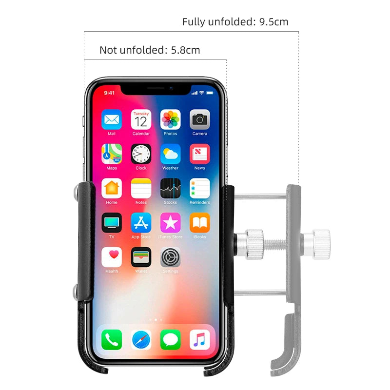 Bike & Motorcycle Phone Mount — Handlebar Holder for 4.7–7.0″ Phones