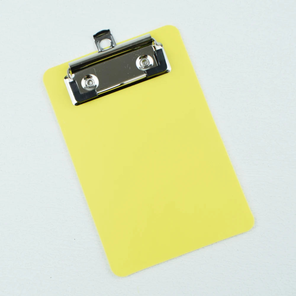 Mini Plastic Clipboard with Hanging Hole for Notes, Memos and Receipts for Home, Office and School