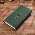 Trifold Leather Journal, Handmade Refillable Travel Journal Notebook