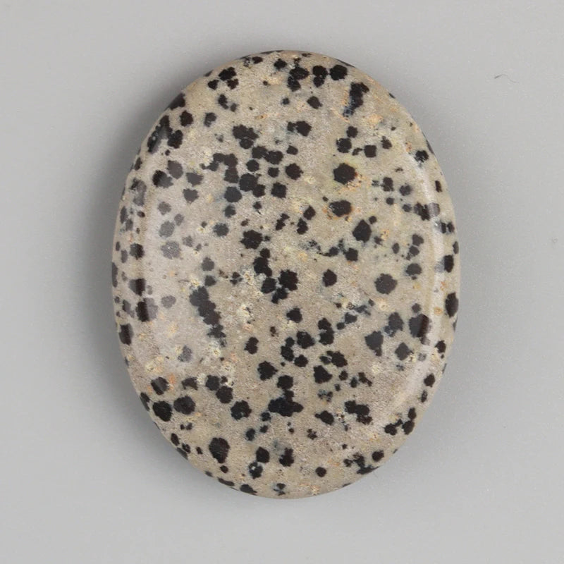 Natural Crystal Worry Stone — Hand-Carved Pocket Meditation Thumbstone
