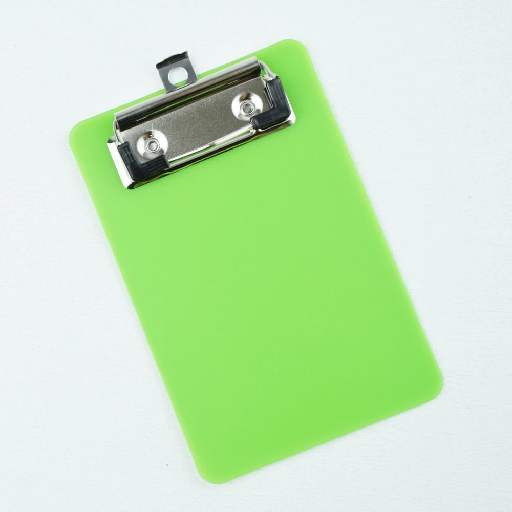 Mini Plastic Clipboard with Hanging Hole for Notes, Memos and Receipts for Home, Office and School