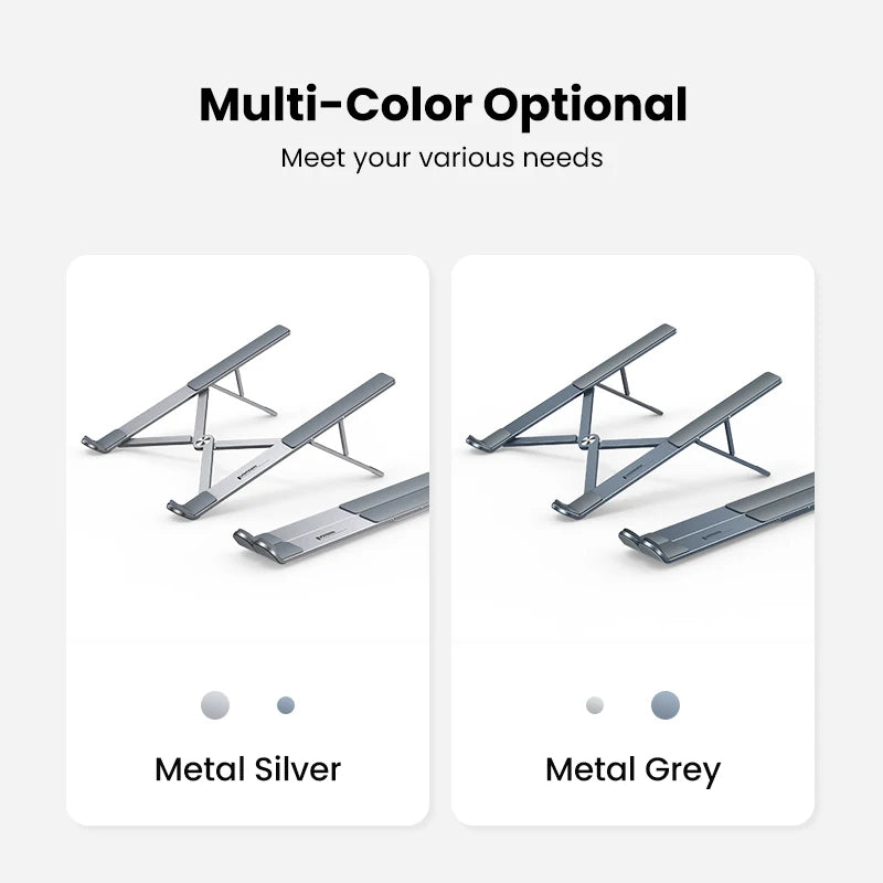 UGREEN Foldable Aluminum Laptop Stand — Vertical Holder for MacBook, Tablet & Phone