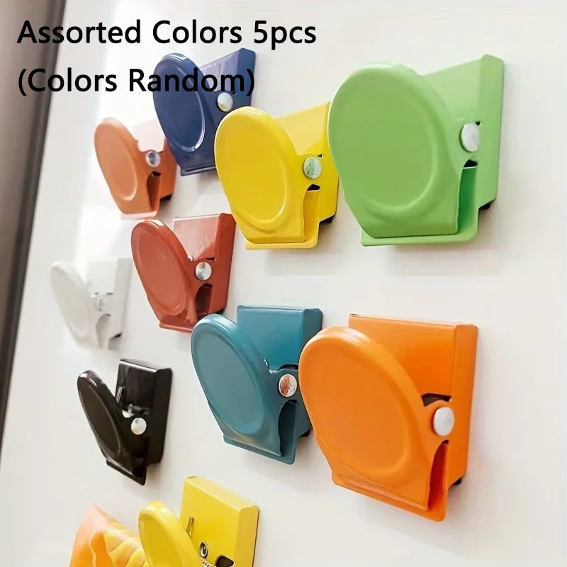 5-Piece Magnetic Clips for Office, Fridge, and File Organizing