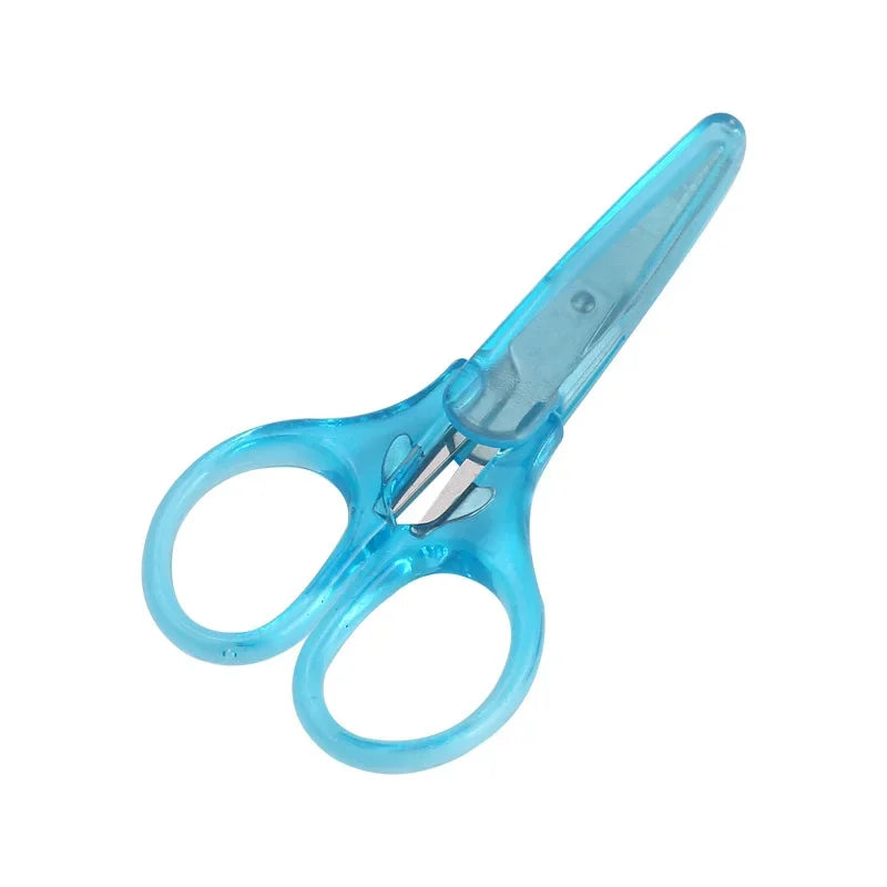 Compact Precision Craft Scissors with Protective Cap, Stainless Steel Mini Scissors for Journaling, Scrapbooking and Travel