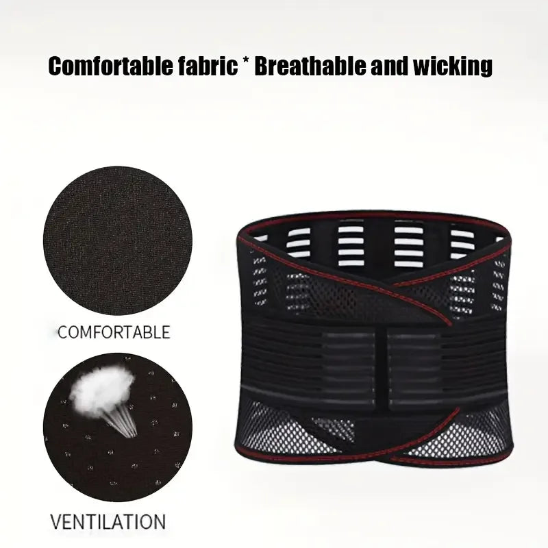 Adjustable Lumbar Support Belt – Breathable Mesh Back Brace