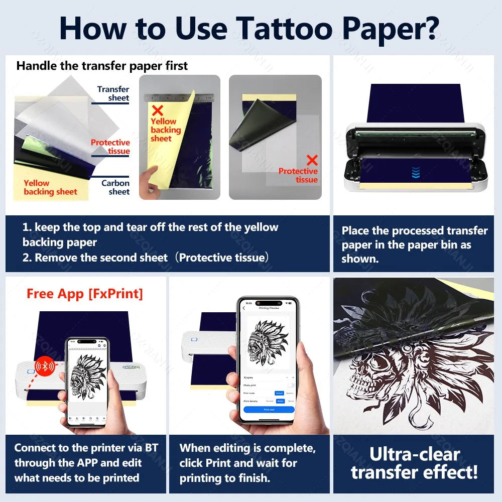 Portable A4 Bluetooth Thermal Printer — Wireless Photo & Document Printer for Home, Office & Travel
