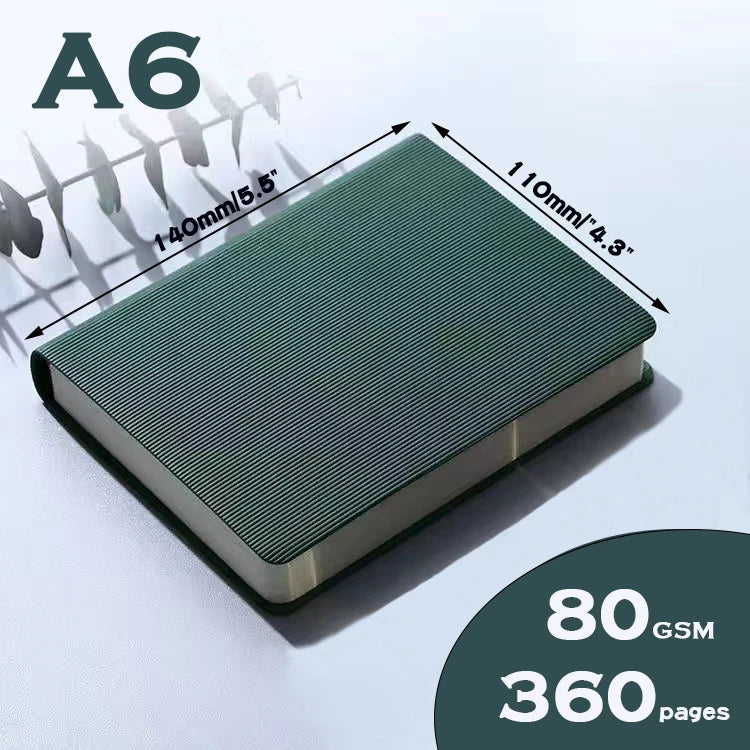 A6 360-Page Notebook — Lined or Blank Journal