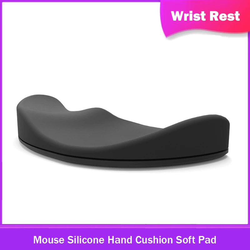 Silicone Mouse Wrist Rest with Palm Support — Ergonomic Hand Cushion Pad