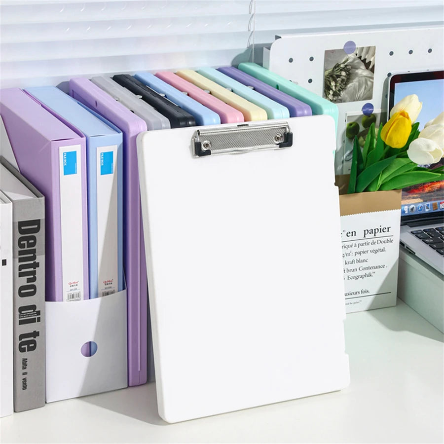 A4 Document File Folder Organizer with Clip Board for Test Papers, Office Documents and Desk Storage