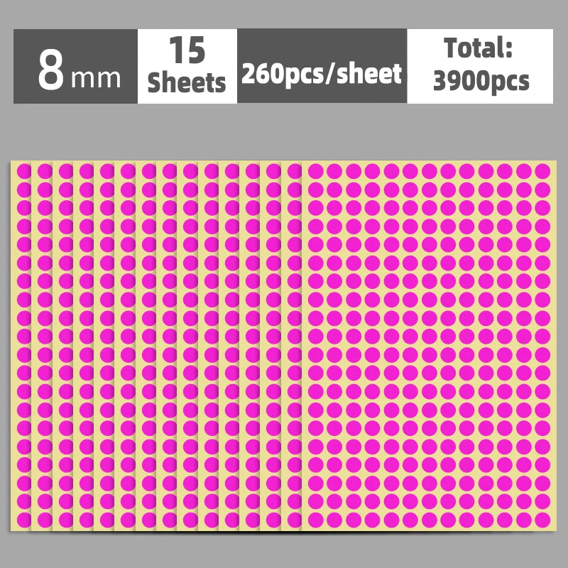 Round Color Coding Dot Stickers for Planners, Calendars, Files and Organizing
