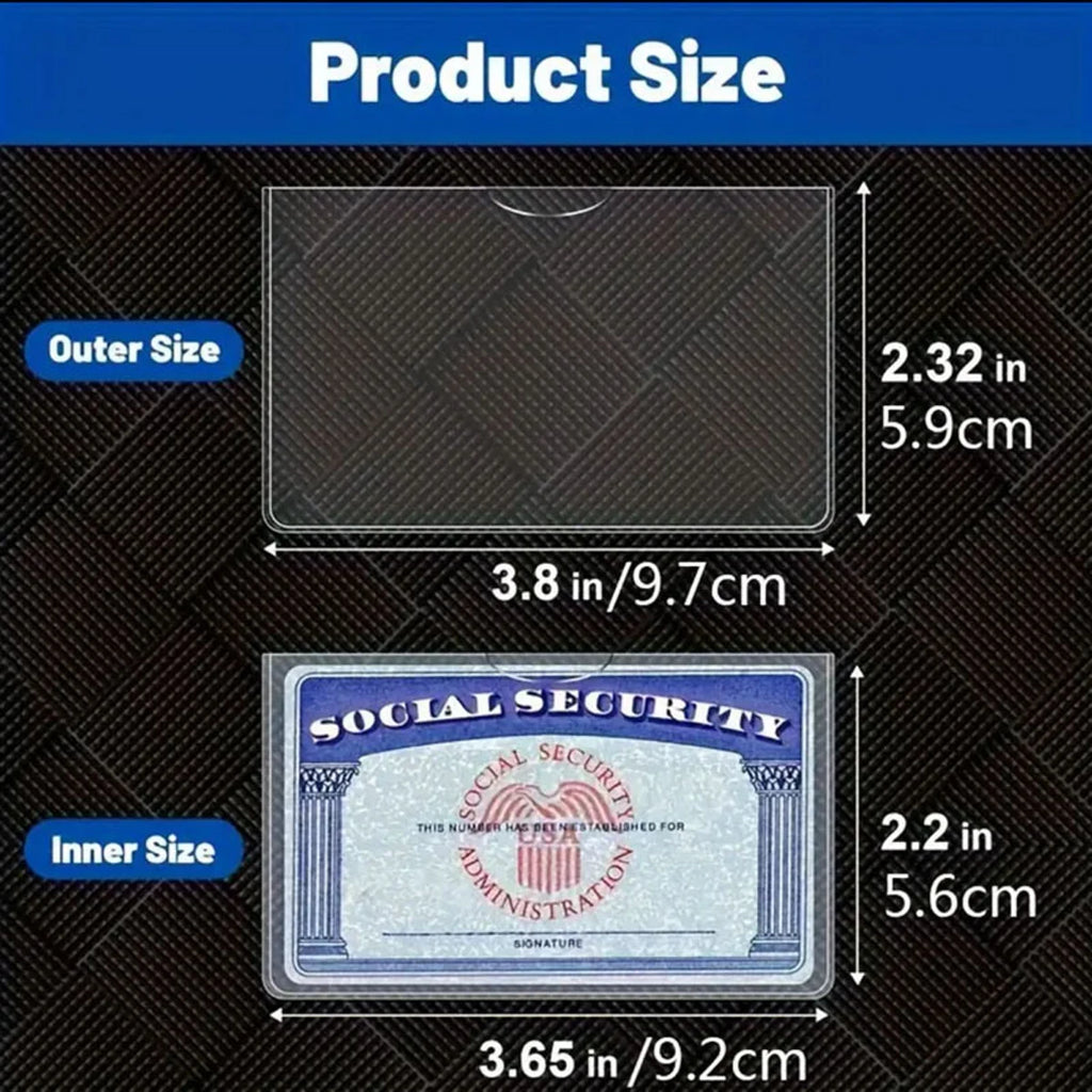 Clear Card Protector Sleeves for ID & Credit Cards