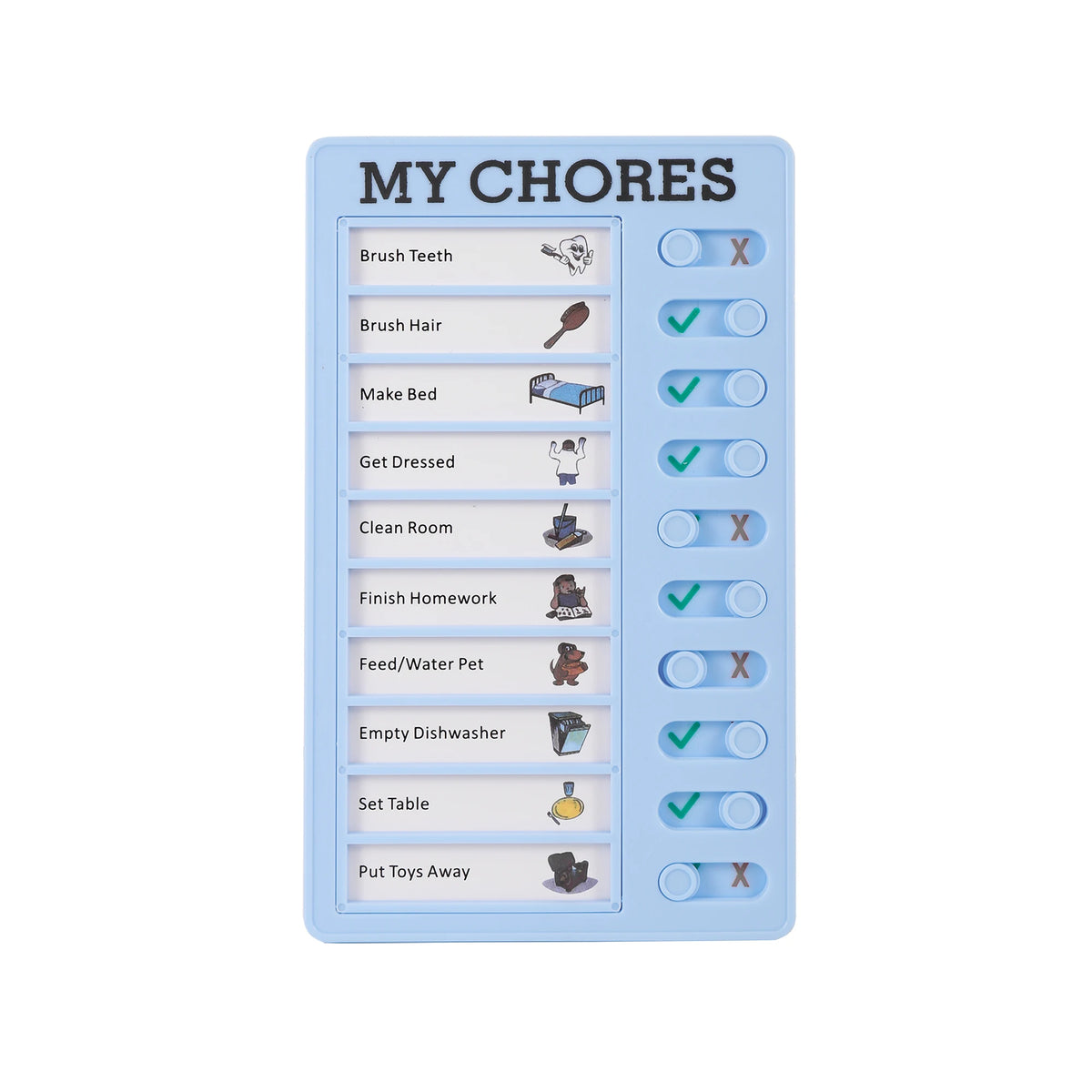 Reusable Chore Chart and Daily Checklist Board, To Do List Task Planner for Kids Responsibility, Routines and Self Discipline