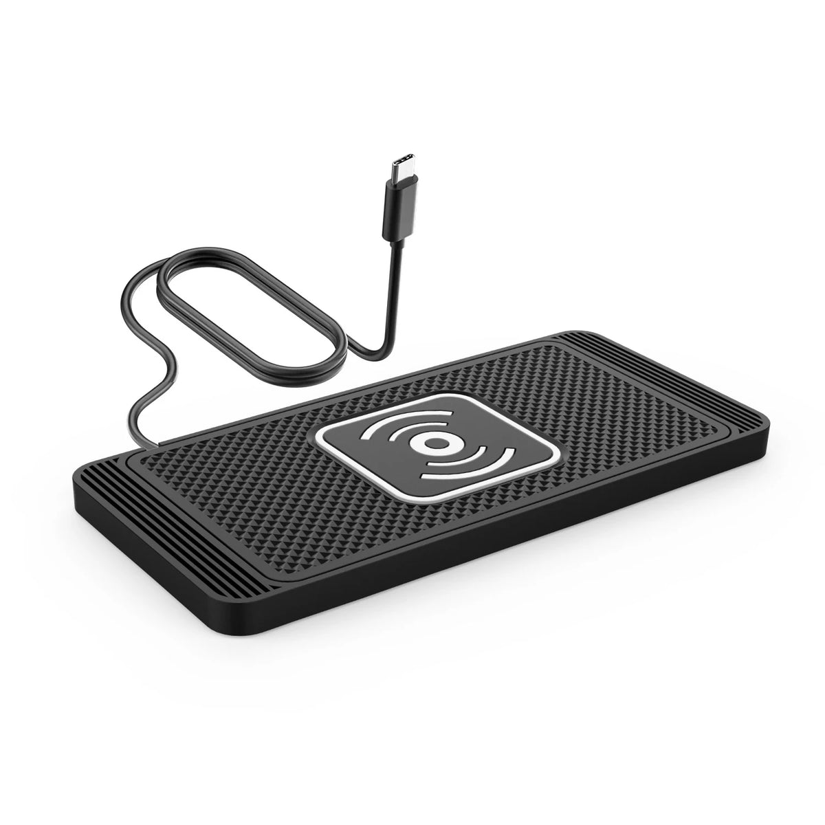 15W Wireless Car Charger Pad — Non-Slip Qi Fast Charging for iPhone & Android