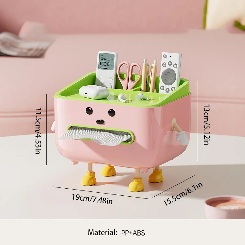 Multifunctional Desktop Storage Box & Cosmetic Organizer with Sticker