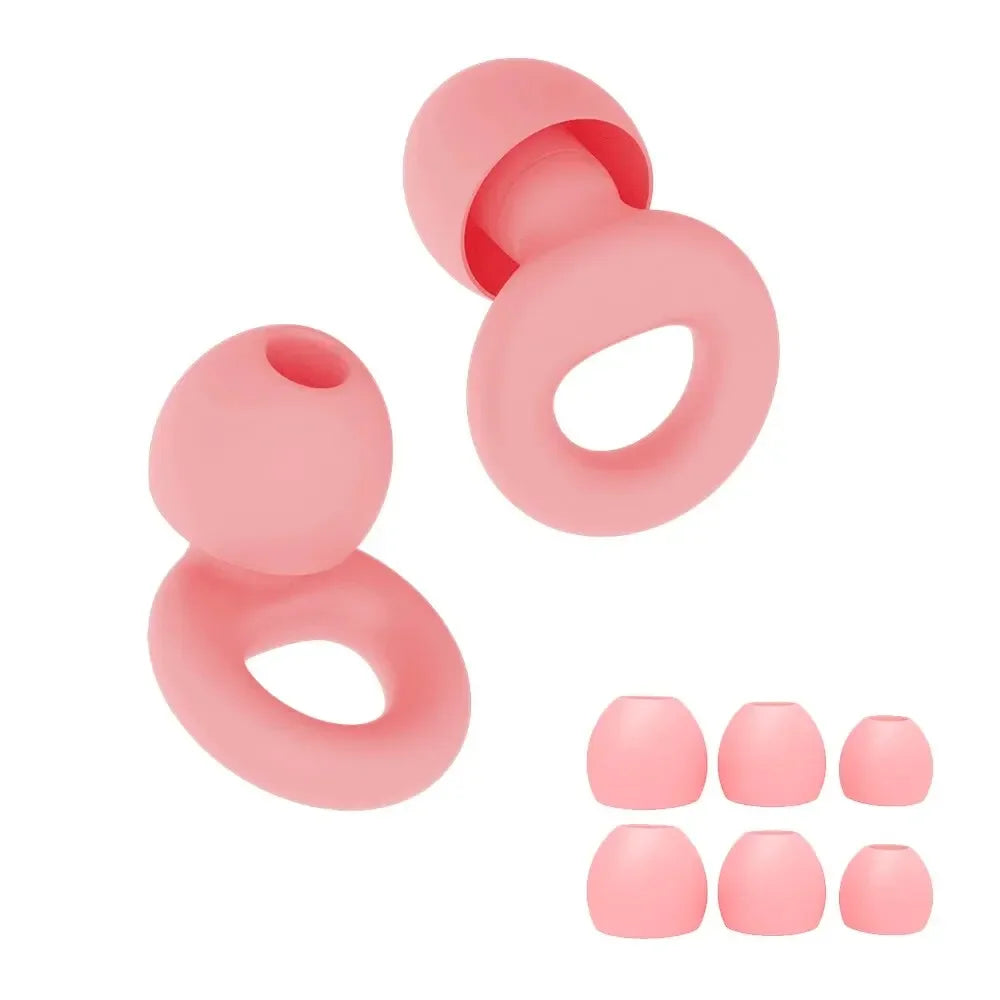 Quiet Ear Plugs for Noise Reduction — Soft Reusable Hearing Protection for Sleep, Swim & Work, 8 Tips in XS/S/M/L