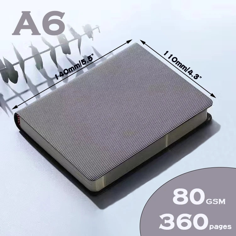 A6 360-Page Notebook — Lined or Blank Journal