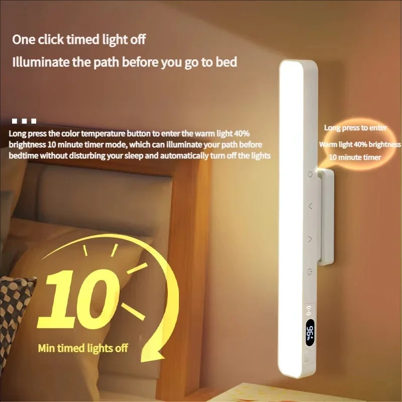 Rechargeable Magnetic LED Night Light — Touch Control, 3/5-Color Options