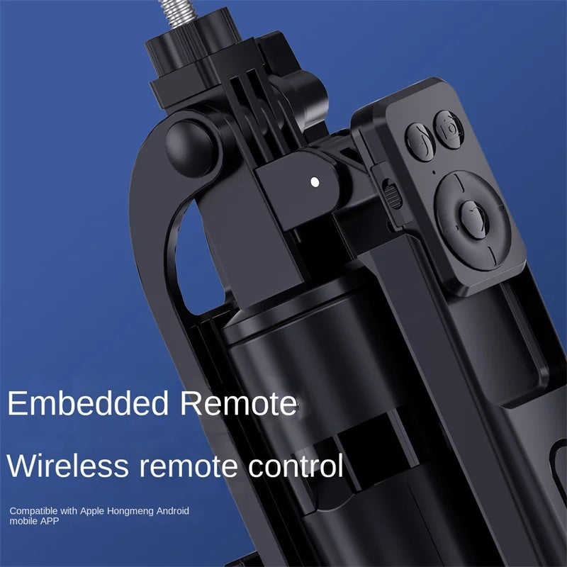 Wireless Bluetooth Selfie Stick Tripod with Remote Shutter, Extendable Phone Tripod Stand for Vlogging and Live Streaming