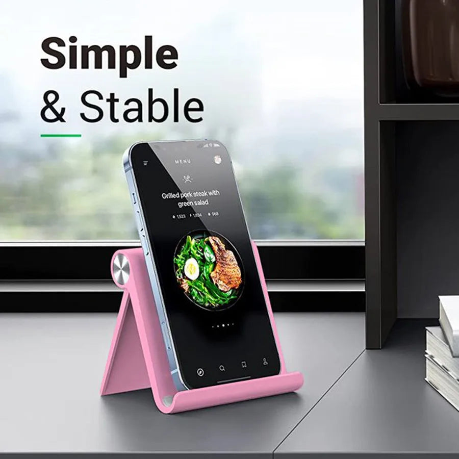 Adjustable Folding Phone Stand for Desk, Portable Tablet and Mobile Phone Holder