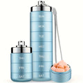 7 Day Metal Pill Organizer, Stackable Aluminum Weekly Pill Box with Keychain, Portable Travel Pill Case for Vitamins and Supplements