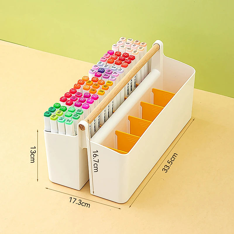 Large Capacity Desktop Pen Holder Storage Box for Office and School