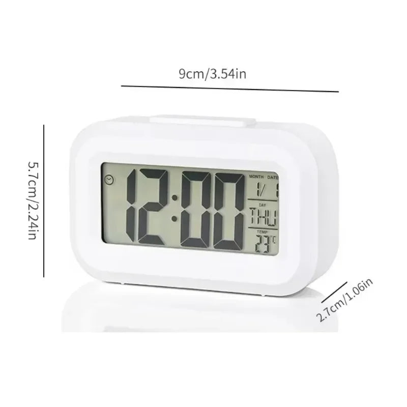 LED Digital Alarm Clock with Calendar & Temperature Display