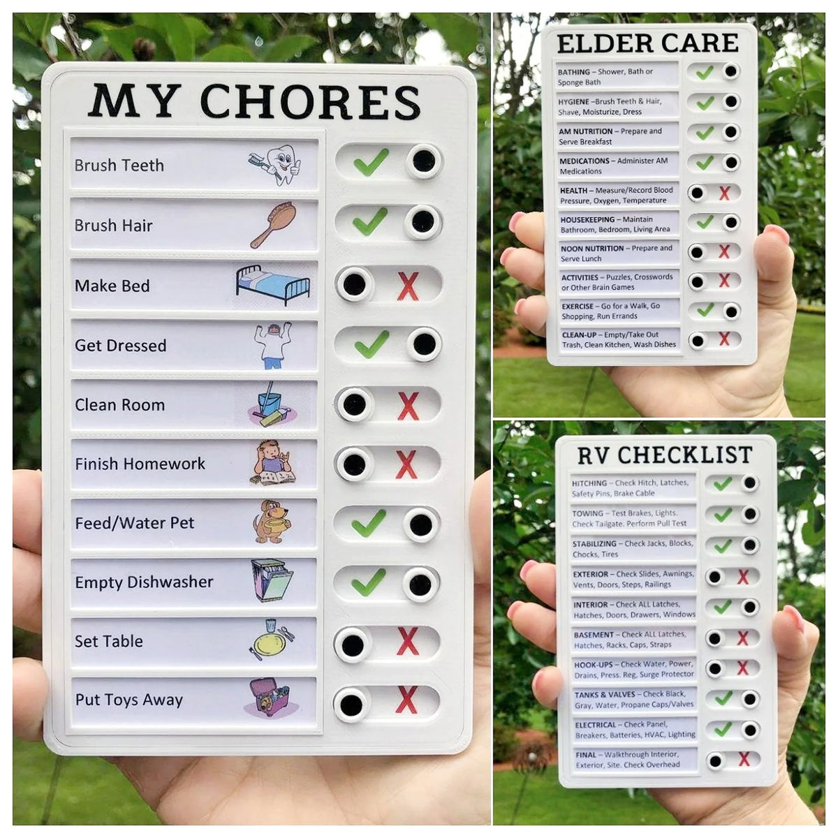 Reusable Chore Chart and Daily Checklist Board, To Do List Task Planner for Kids Responsibility, Routines and Self Discipline