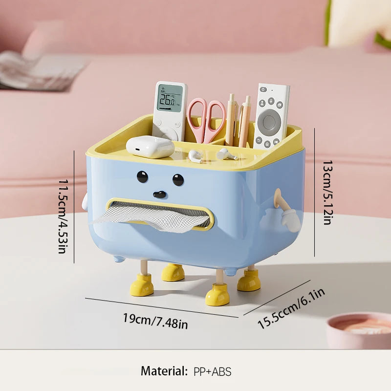 Multifunctional Desktop Storage Box & Cosmetic Organizer with Sticker