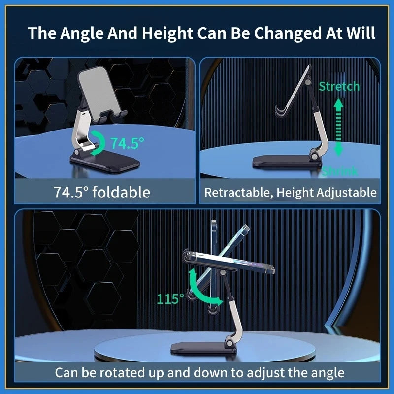 Adjustable Desktop Phone & Tablet Stand — Universal Modular Holder