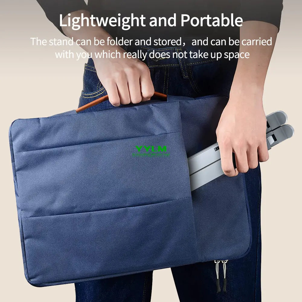 Adjustable Aluminum Laptop Stand — Foldable, Portable, Multi-Height Cooling Holder