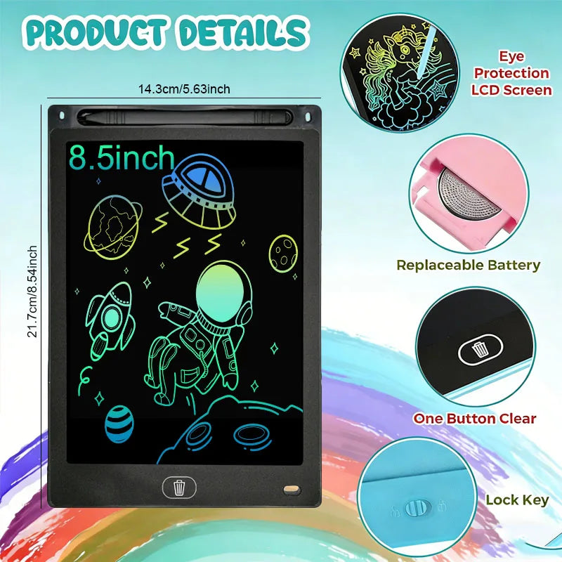 8.5" LCD Writing Tablet — Digital Drawing Board & Doodle Pad, Educational Toy for Kids