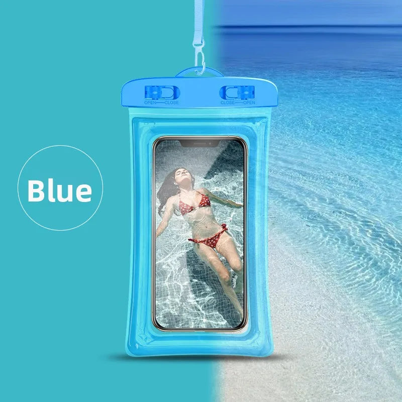 Clear PVC Phone Pouch with Lanyard and Locking Closure