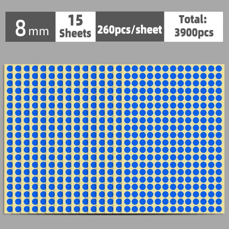 Round Color Coding Dot Stickers for Planners, Calendars, Files and Organizing