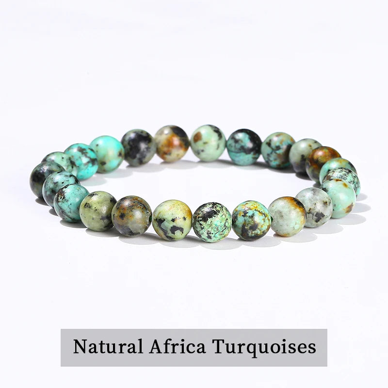 Natural Stone Beads Bracelet — Amethyst, Tiger Eye, Crystal & More