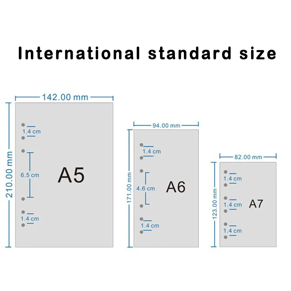 A5 A6 A7 Loose Leaf Refill Paper, 45 Sheet 6 Ring Planner Inserts in Daily, Weekly, Monthly, To Do, Finance, Lined, Grid and Dot Styles