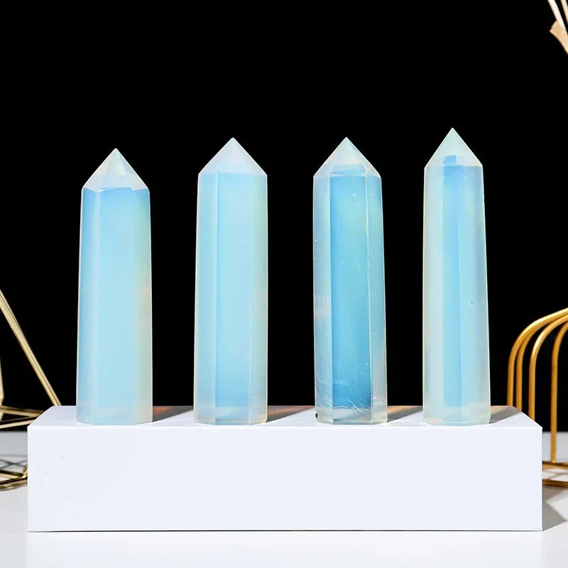 Natural Crystal Point Wand — Reiki Healing Stone for Home Decor & Meditation