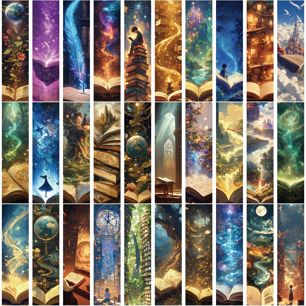 Creative Fantasy Art Bookmarks — Set of 30 or 60