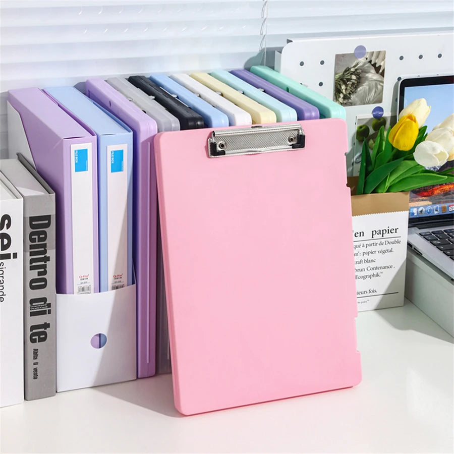 A4 Document File Folder Organizer with Clip Board for Test Papers, Office Documents and Desk Storage