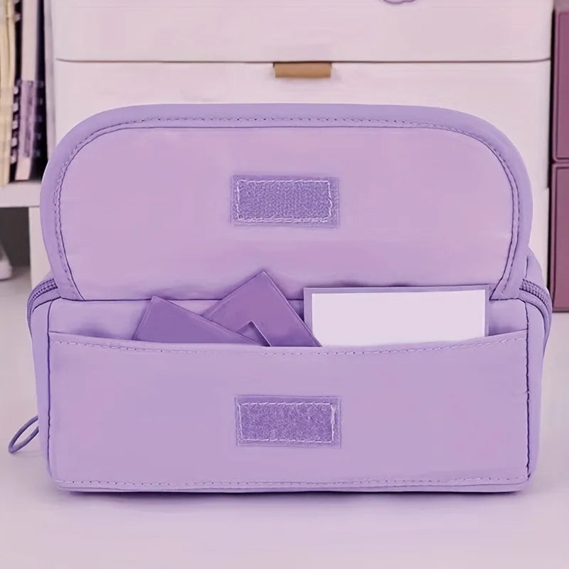 Large Capacity Pencil Case Organizer with Multi-Compartment Desktop Storage for School and Office Supplies