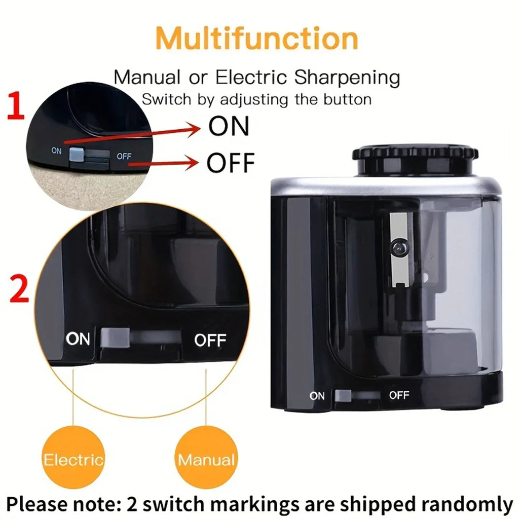 Electric Pencil Sharpener for 6–8 mm Pencils