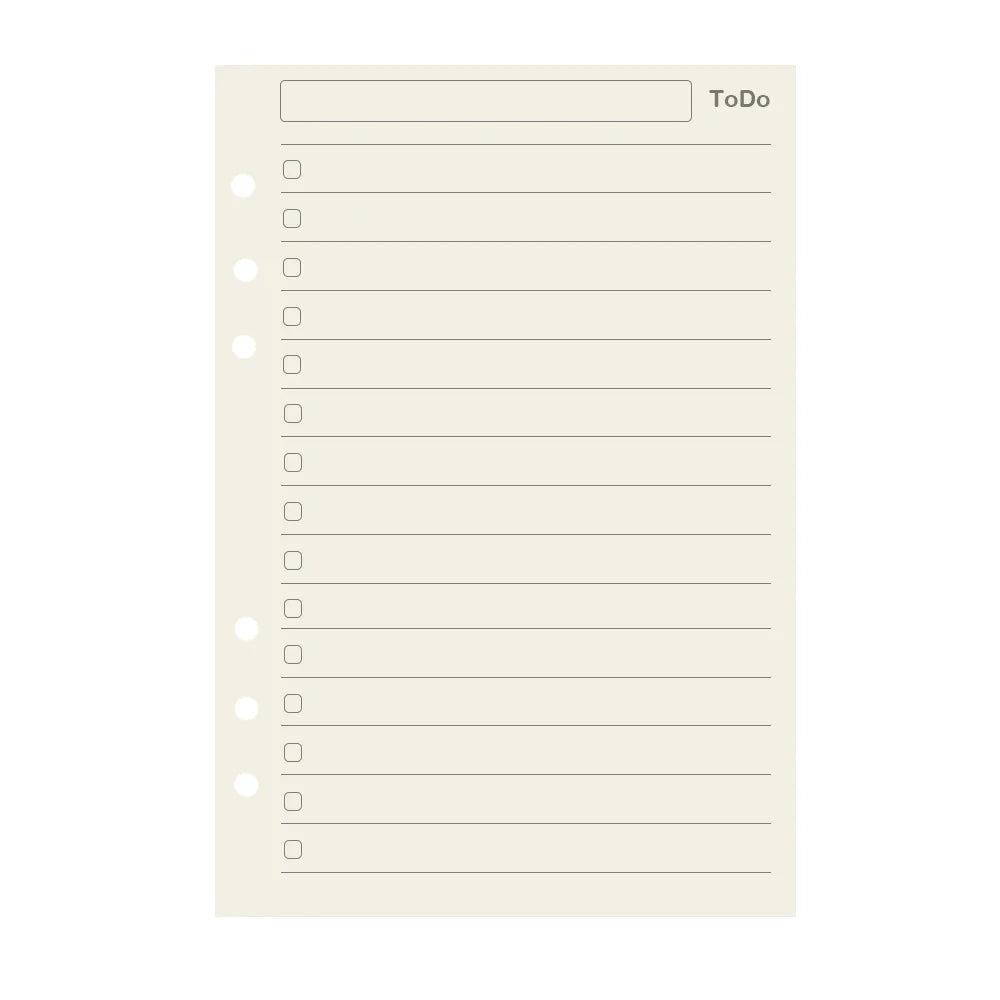 A5 A6 A7 Loose Leaf Refill Paper, 45 Sheet 6 Ring Planner Inserts in Daily, Weekly, Monthly, To Do, Finance, Lined, Grid and Dot Styles