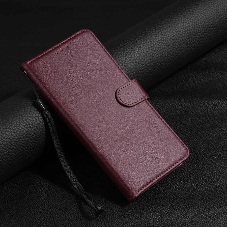 Magnetic Leather Flip Wallet Case for Samsung Galaxy A-Series (A05s-A56)