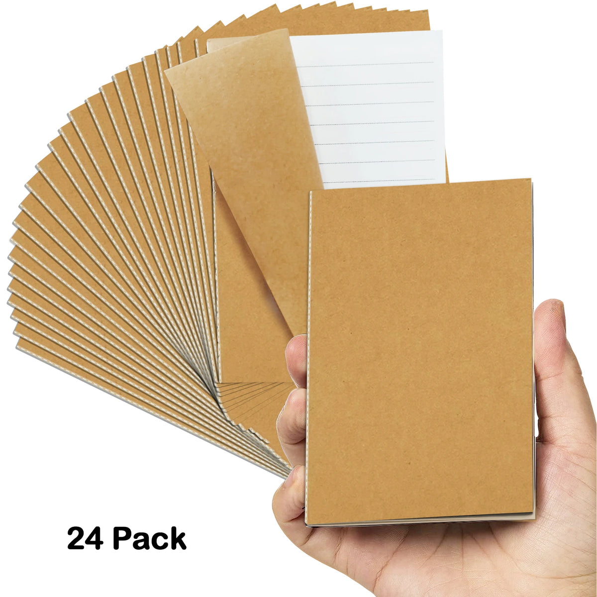 24-Pack Pocket Notebooks — Colorful College Lined Journals for Writing & Drawing
