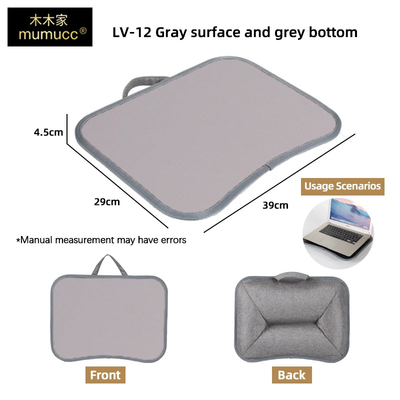 Laptop Lap Desk with Cushion — Foam-Filled Pillow Stand & Mouse Pad
