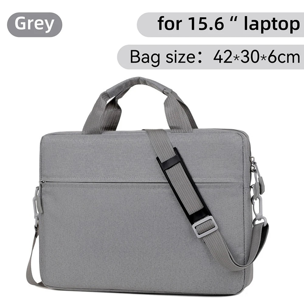 Laptop Sleeve Bag with Shoulder Strap and Handle, Water-Resistant Portable Carrying Case for 14 and 15.6 Inch Laptops and Notebooks