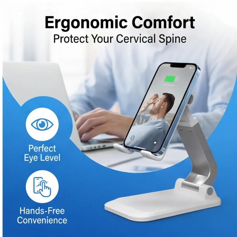 Adjustable Desktop Phone & Tablet Stand — Universal Modular Holder